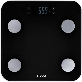 Digital badevægt Livoo DOM427N Sort Hærdet glas 180 kg