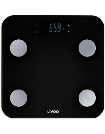 Digital badevægt Livoo DOM427N Sort Hærdet glas 180 kg