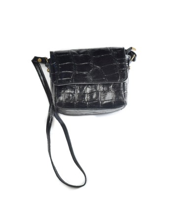 Damen Handtasche Firenze Artegiani FA411414-BLACK Schwarz 17 x 18 x 6 cm