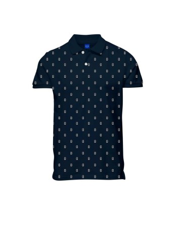 Polo a Maniche Corte Uomo JORCOLLECT Jack & Jones  SS FST 12232663 Blu Marino