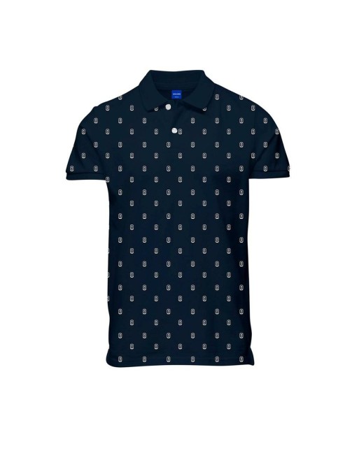 Polo a Maniche Corte Uomo JORCOLLECT Jack & Jones  SS FST 12232663 Blu Marino