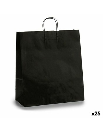Bolsa de Papel Negro 16 x 57,5 x 46 cm (25 Unidades)
