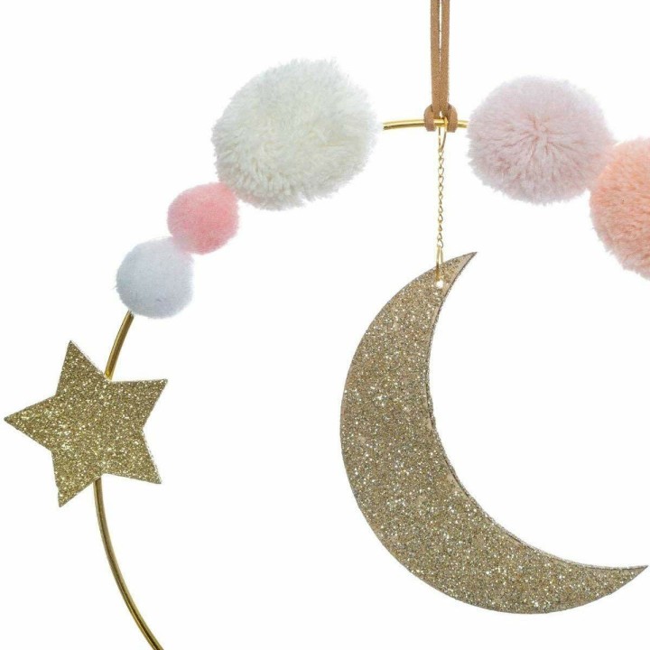 Decorazione da Parete Atmosphera Per bambini Luna Ø 21,5 x 3 cm