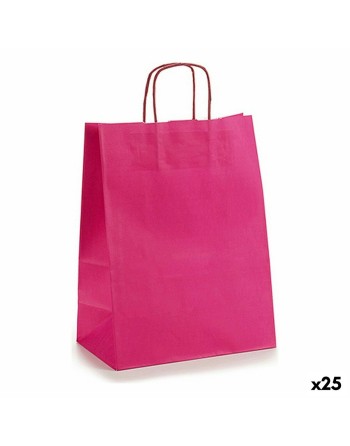 Bolsa de Papel 24 x 12 x 40 cm Rosa (25 Unidades)