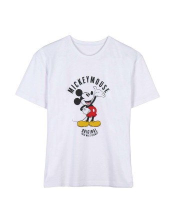 Damen Kurzarm-T-Shirt Mickey Mouse Weiß