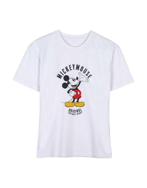Damen Kurzarm-T-Shirt Mickey Mouse Weiß