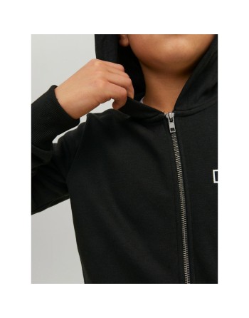 Hættetrøje til Børn Jack & Jones JCOSPACE LOGO SWEAT 12221210 Sort