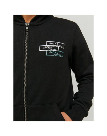Felpa con Cappuccio Bambino Jack & Jones JCOSPACE LOGO SWEAT 12221210 Nero