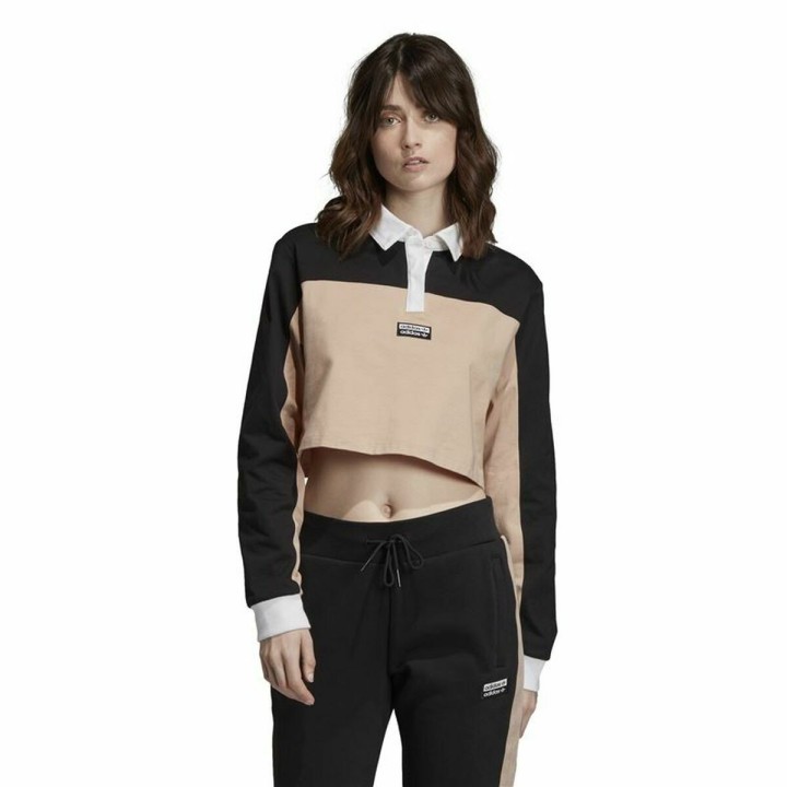 Polo de Manga Corta Mujer Adidas Originals Cropped Mujer Negro