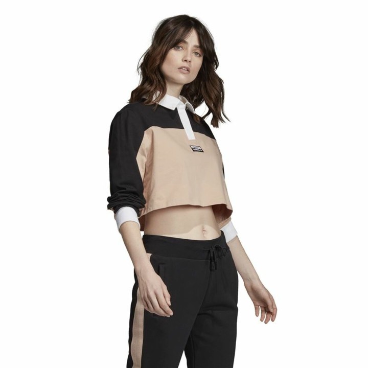 Polo de Manga Corta Mujer Adidas Originals Cropped Mujer Negro