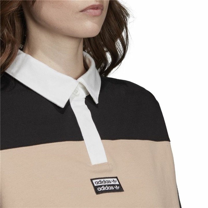 Kortærmet Polotrøje til Kvinder Adidas Originals Cropped Dame Sort