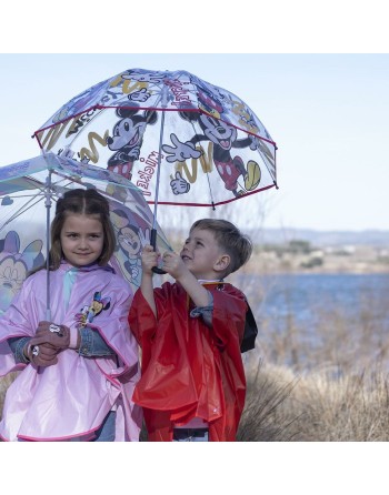 Umbrella Mickey Mouse Transparent Ø 71 cm Red