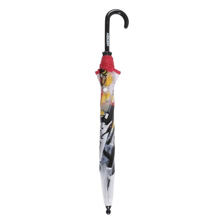 Paraply Mickey Mouse Gennemsigtig Ø 71 cm Rød