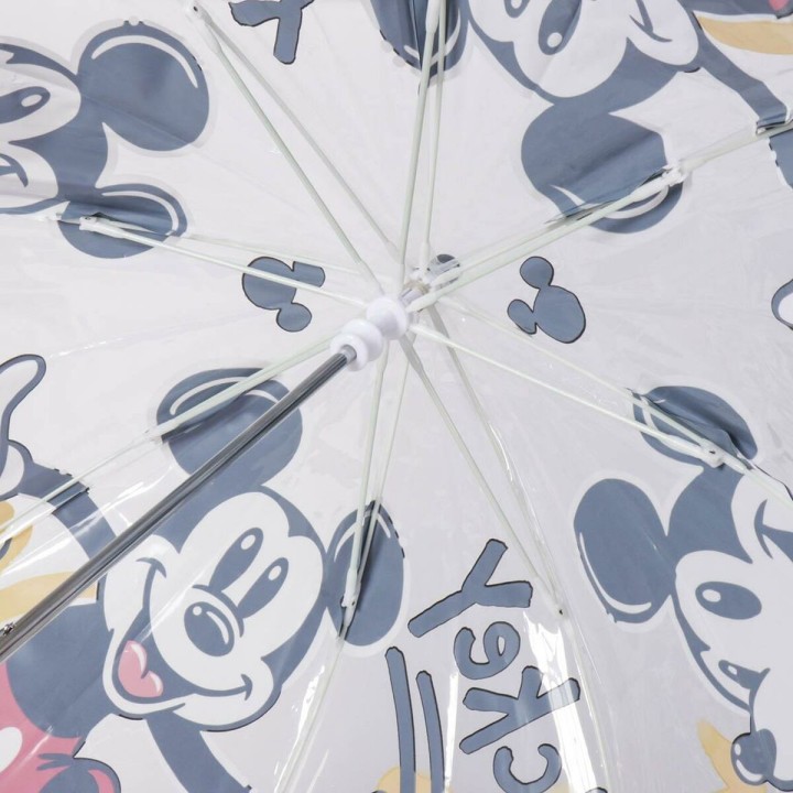 Paraply Mickey Mouse Gennemsigtig Ø 71 cm Rød