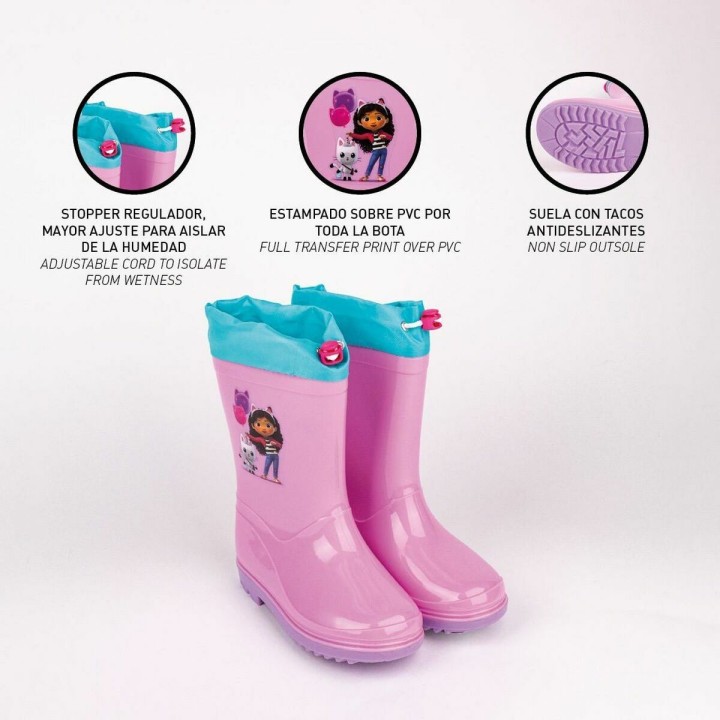 Botas de Agua Infantiles Gabby's Dollhouse Rosa