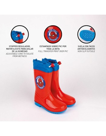 Stivali da pioggia per Bambini Spider-Man Rosso