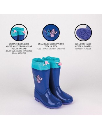 Bottes en Caoutchouc pour Enfants Stitch Bleu