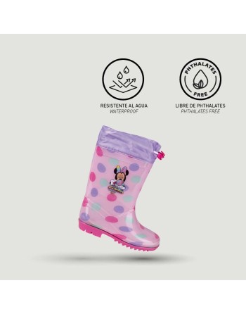 Bottes en Caoutchouc pour Enfants Minnie Mouse Rose