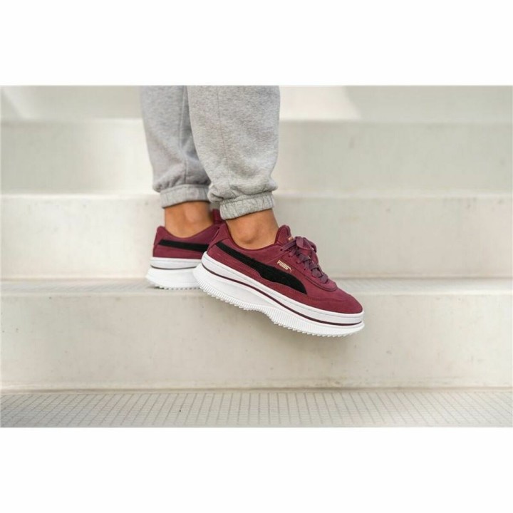 Kvinde Casual Sneakers Puma Sportswear Deva Suede Mørkerød