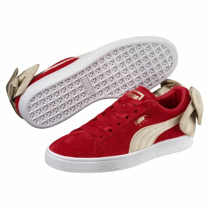Kvinde Casual Sneakers Puma Sportswear Suede Bow Varsity Rød
