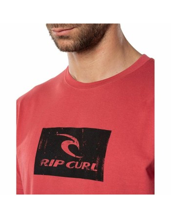 Maglia a Maniche Corte Uomo Rip Curl Hallmark Rosso