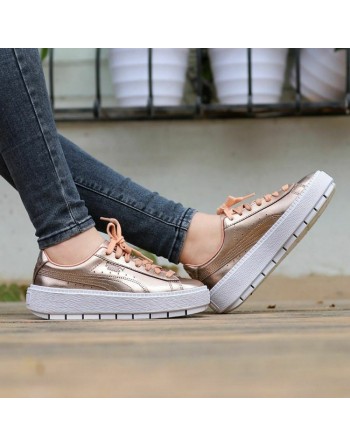 Zapatillas Casual de Mujer Puma Basket Platform Trace Luxe