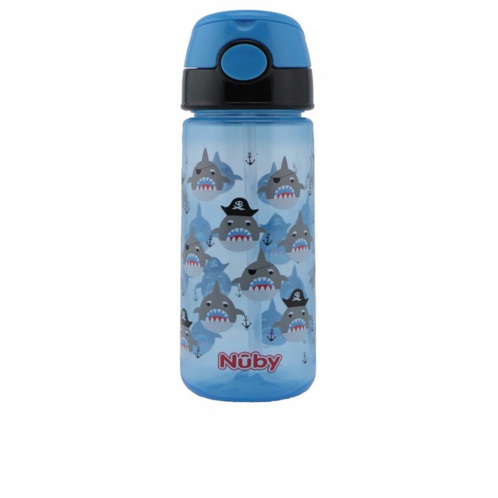 Bicchiere di Apprendimento Nûby Taza Squalo 540 ml Azzurro