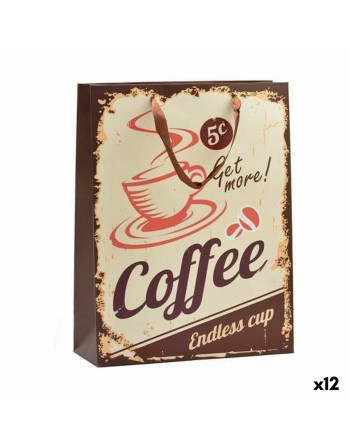 Papiertaschen Hotdog & Coffee 8,5 x 24 x 18 cm (12 Stück)