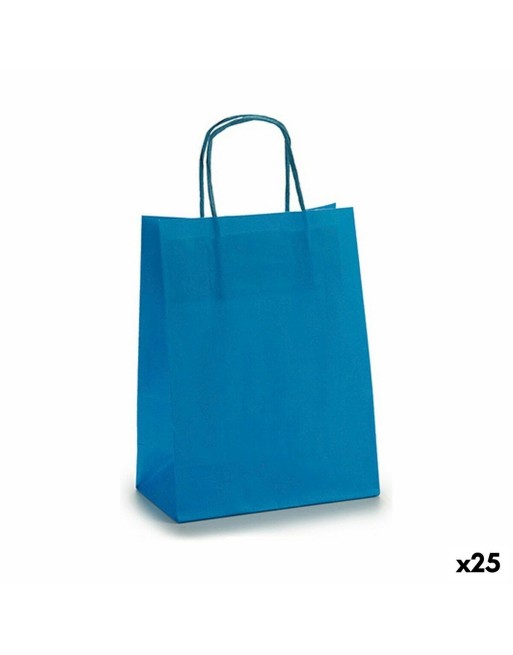 Papiertaschen 18 x 8 x 31 cm Blau (25 Stück)