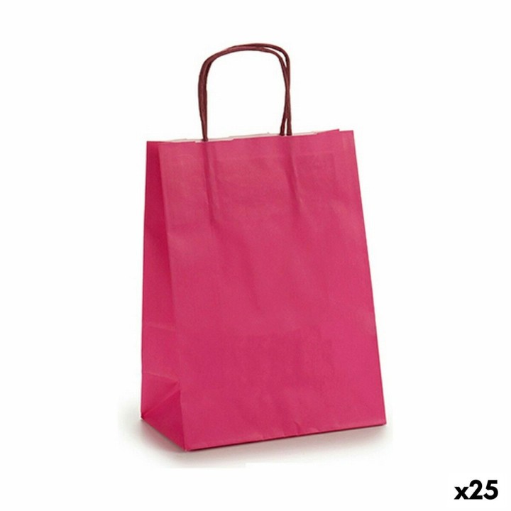 Papiertaschen 18 x 8 x 31 cm Rosa (25 Stück)