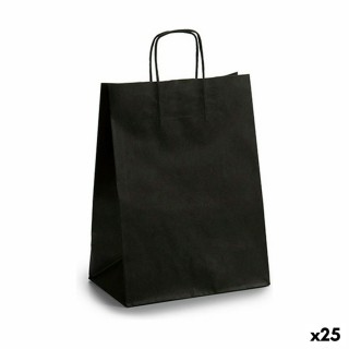 Papirpose 24 x 12 x 40 cm Sort (25 enheder)