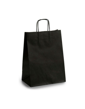 Papiertaschen 24 x 12 x 40 cm Schwarz (25 Stück)