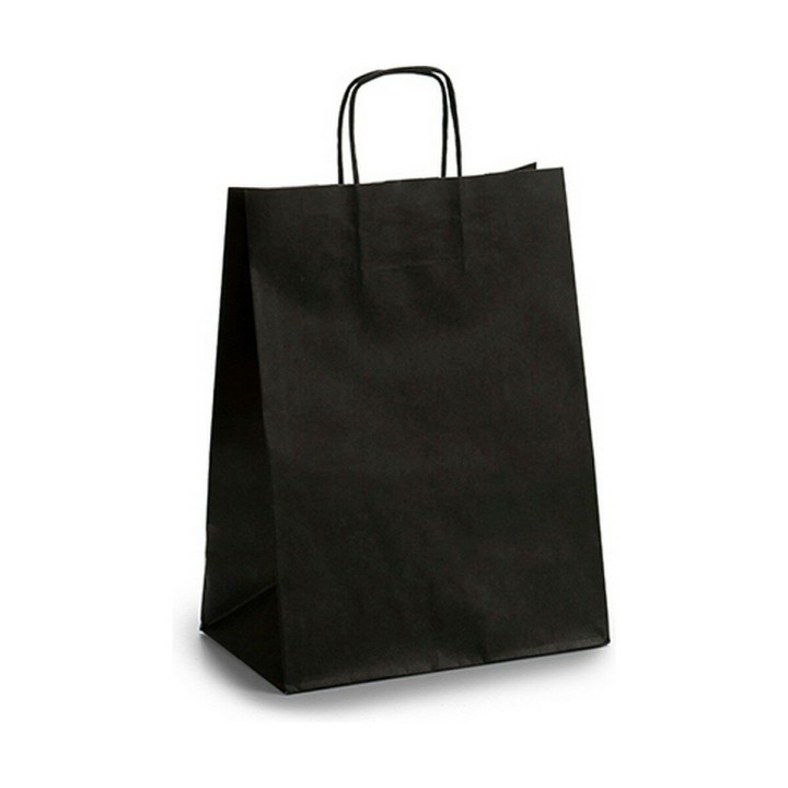 Papirpose 24 x 12 x 40 cm Sort (25 enheder)