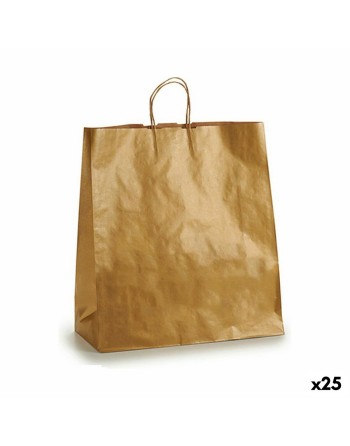 Sac en papier 46 x 16 x 60 cm Doré (25 Unités)