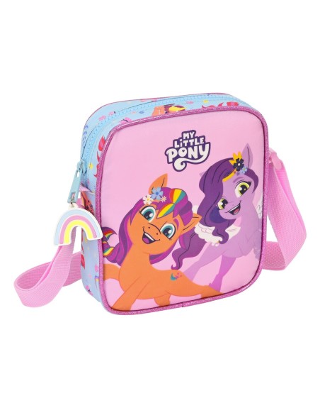 Borsa a Tracolla My Little Pony Wild & free Azzurro Rosa 16 x 18 x 4 cm