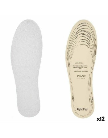 Plantillas Sport Blanco Algodón Látex 9,5 x 29,5 cm (12 Unidades)