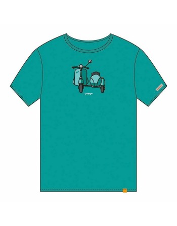 Kurzarm-T-Shirt Cállate la Boca   türkis Seitenwagen