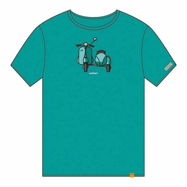 Maglia a Maniche Corte Cállate la Boca   Turchese Sidecar