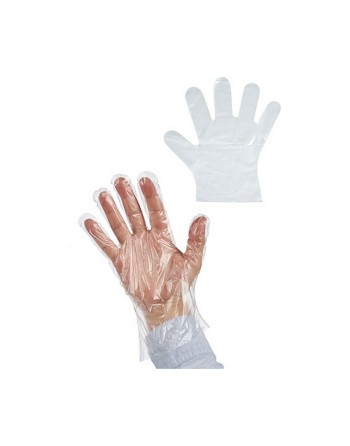 Disposable Gloves Set Transparent Plastic (12 Units)