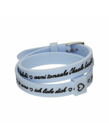 Pulsera Mujer il mezzometro I LOVE YOU SILVER - BRACCIALE IN SILICONE/SILICONE BRACELET