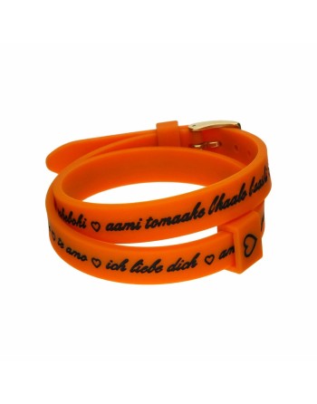 Armbånd til kvinder il mezzometro I LOVE YOU GOLD - BRACCIALE IN SILICONE/SILICONE BRACELET