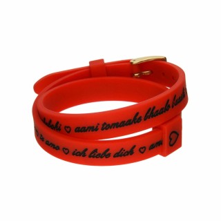 Bracciale Donna il mezzometro I LOVE YOU GOLD - BRACCIALE IN SILICONE/SILICONE BRACELET