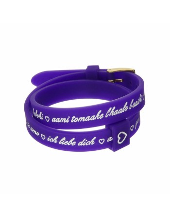 Armbånd til kvinder il mezzometro I LOVE YOU GOLD - BRACCIALE IN SILICONE/SILICONE BRACELET