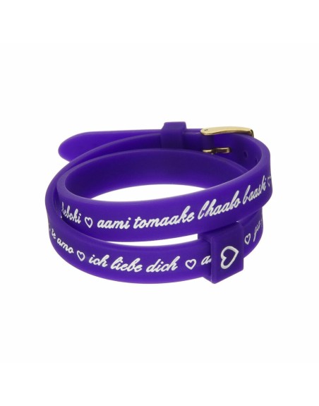 Armbånd til kvinder il mezzometro I LOVE YOU GOLD - BRACCIALE IN SILICONE/SILICONE BRACELET