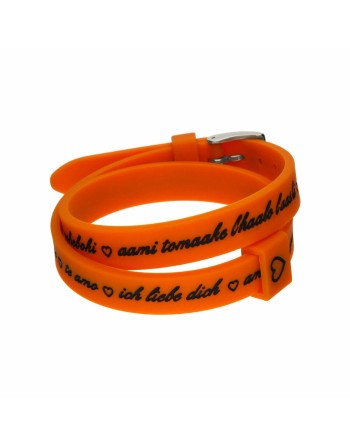 Pulsera Mujer il mezzometro I LOVE YOU SILVER - SILICONE BRACELET