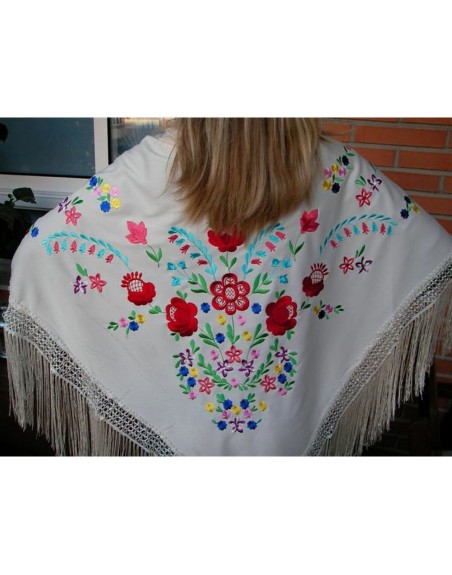 Shawl PGM3933 Ivory 140 cm