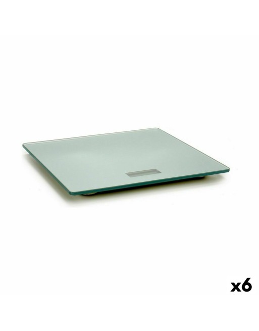 Bilancia Digitale da Bagno Trasparente Argentato Cristallo Plastica 2,8 x 31 x 31 cm (6 Unità)