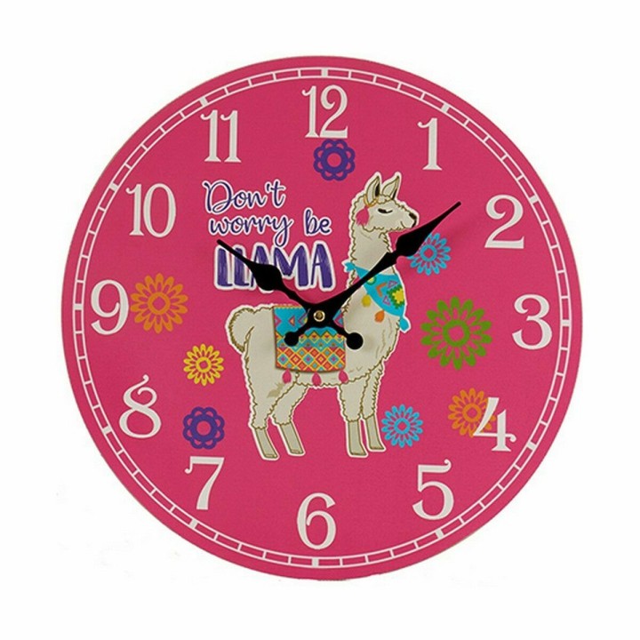 Reloj de Pared Llama 3 x 33,8 x 33,8 cm (12 Unidades)