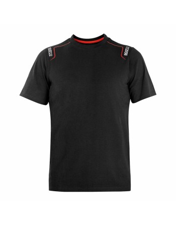 Short Sleeve T-Shirt Sparco Tech Stretch Trenton Black