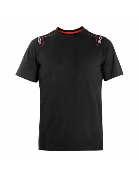 T shirt à manches courtes Sparco Tech Stretch Trenton Noir